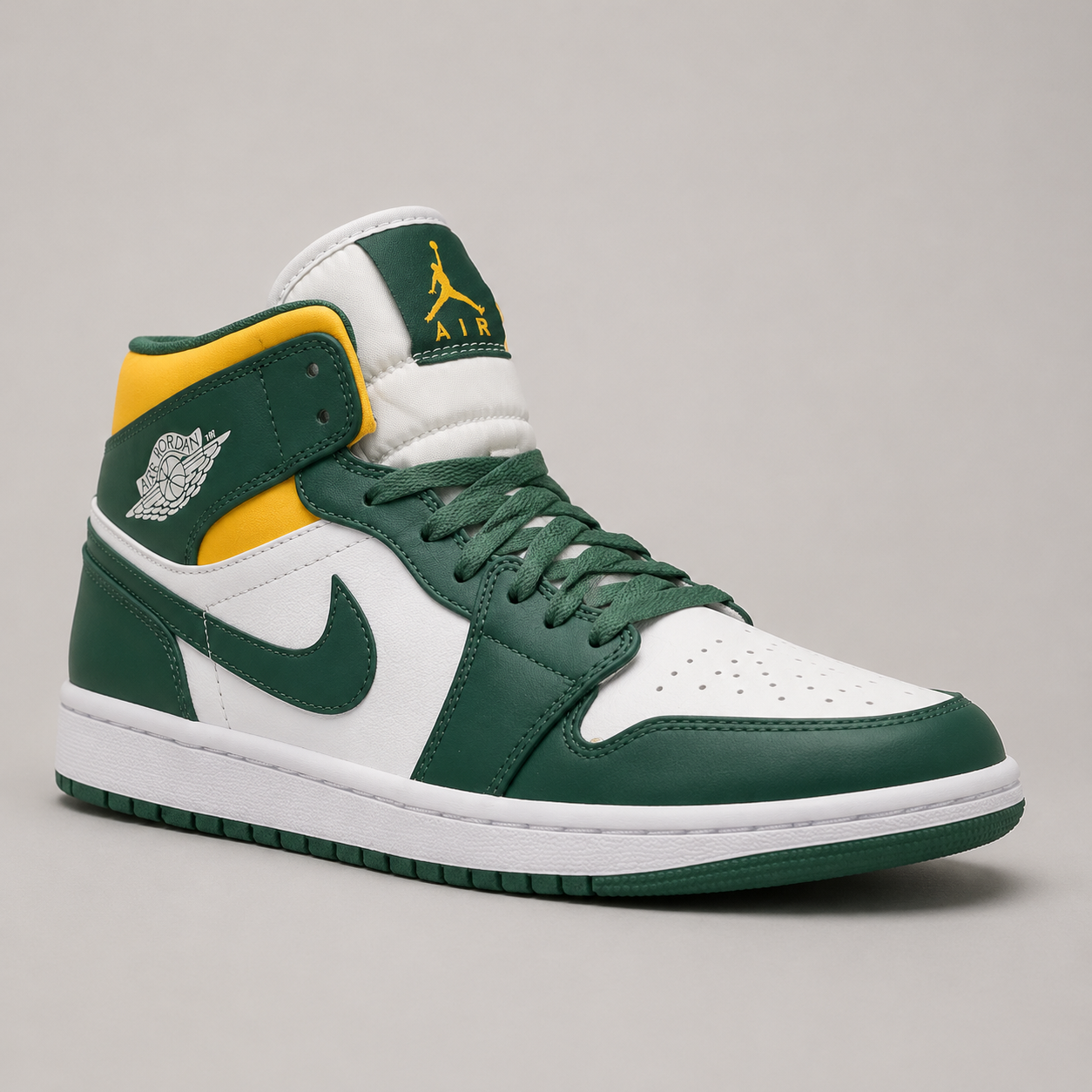 Air Jordan 1 Mid Green Yellow